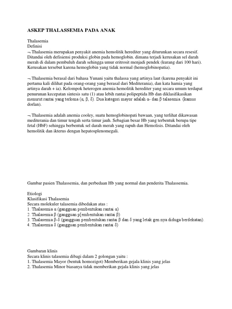 askep thalasemia
